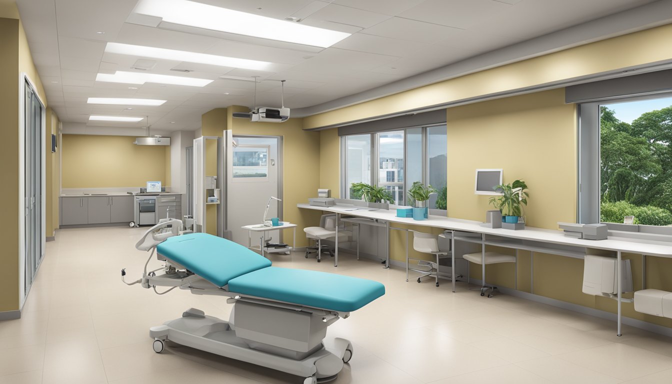 A modern medical office with Sozo Cardiology signage at Mount Elizabeth Novena Medical Centre