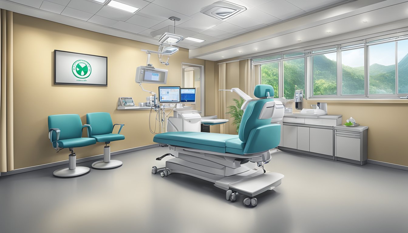 A modern medical office with the StarMed Specialist Centre logo, representing Dr. Peter Ting, a cardiologist in Singapore