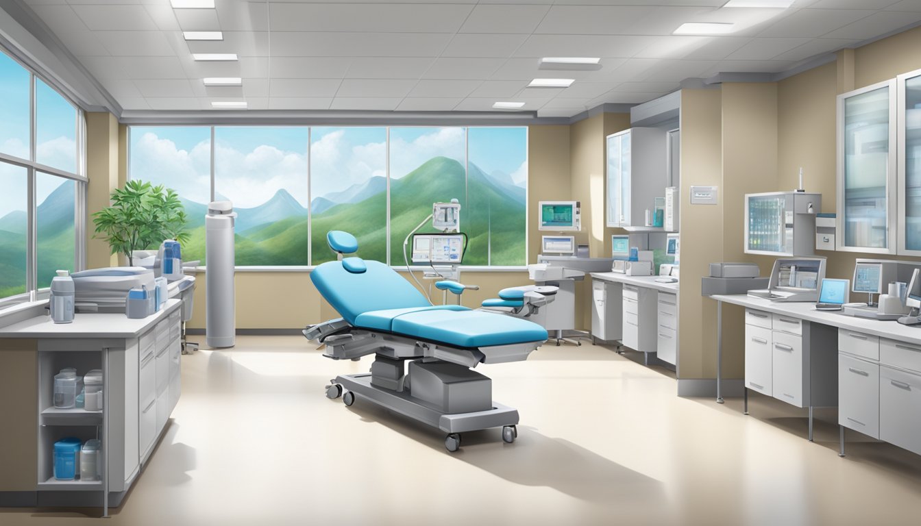 A modern medical facility with advanced equipment and a welcoming atmosphere, where patients receive expert care from Dr. Peter Ting, a renowned cardiologist