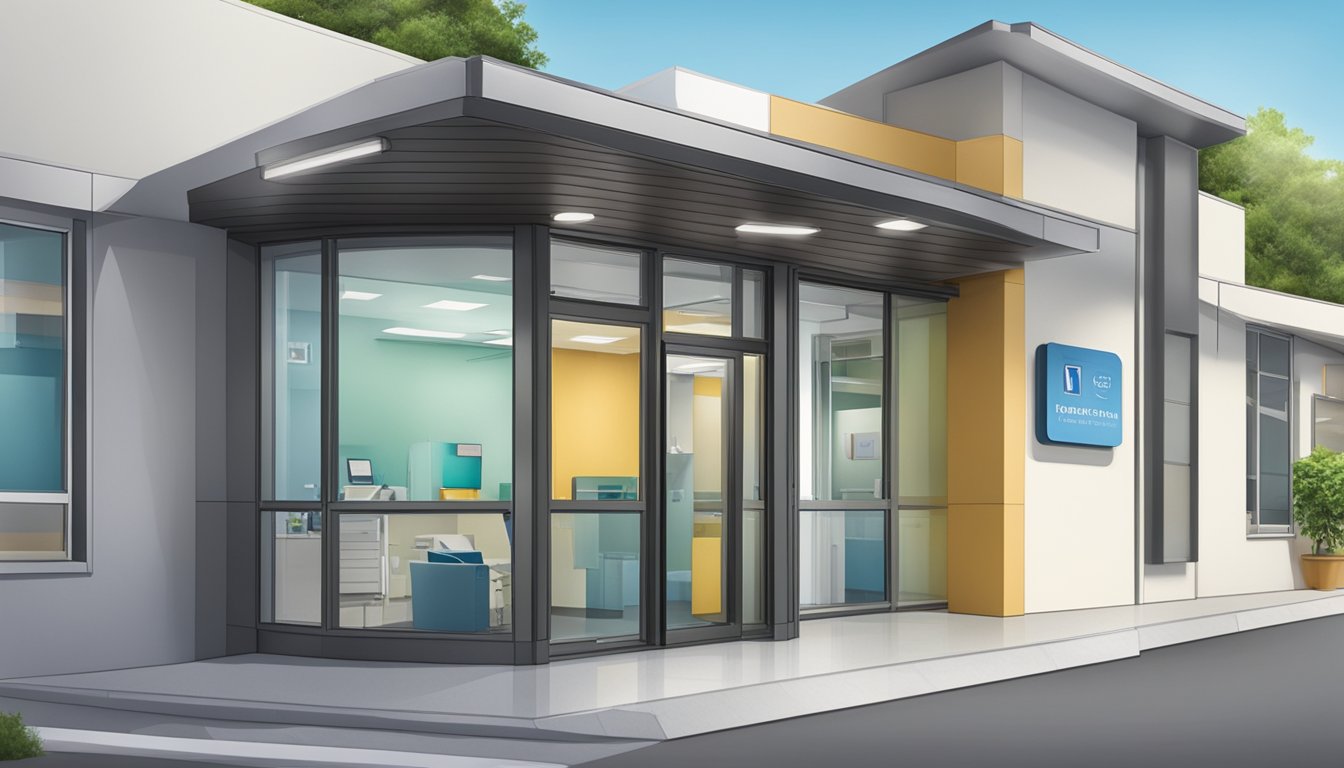 A modern clinic with Dr. Melvin Tan's name and the clinic's logo prominently displayed