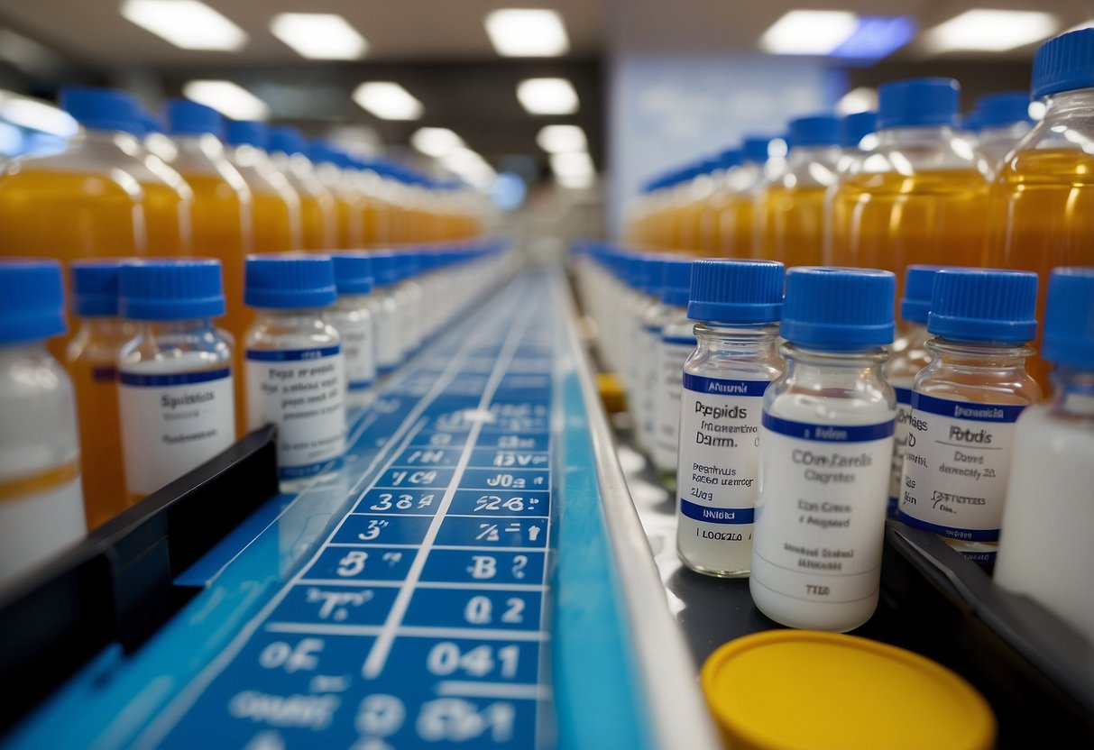 Two paths diverge: one labeled "Peptides" and the other "Steroids." Each path is lined with distinct characteristics and benefits, illustrating the differences between the two