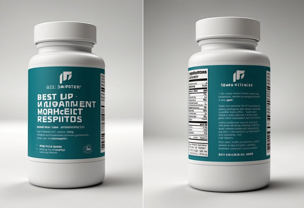 A bottle of popular weight management peptides sits on a clean, white surface. The label prominently displays "Best Peptides for Fat Loss" with clear usage instructions