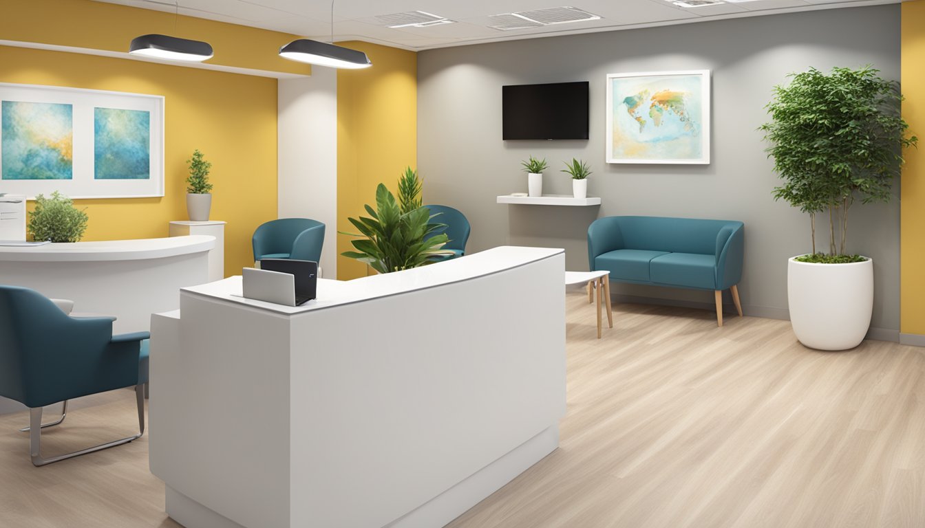 A modern, welcoming clinic with state-of-the-art equipment and a calming atmosphere. The reception area is bright and spacious, with comfortable seating and friendly staff. The consultation rooms are equipped with the latest technology, and the overall ambiance exudes professionalism and expertise