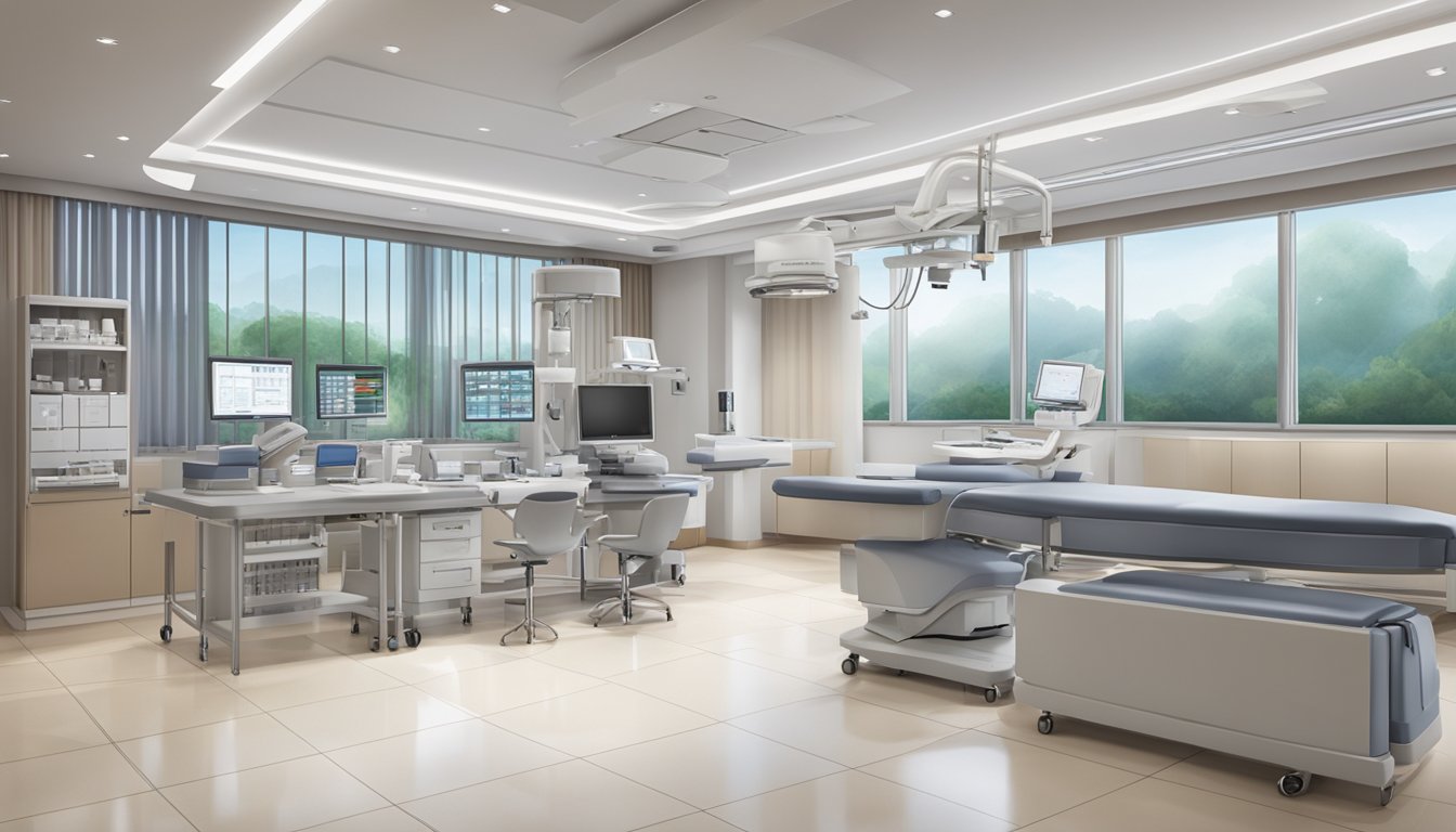 A modern, sleek heart and vascular center with the name "Dr Lim Choon Pin - The Heart and Vascular Centre | SG Cardiologist" prominently displayed