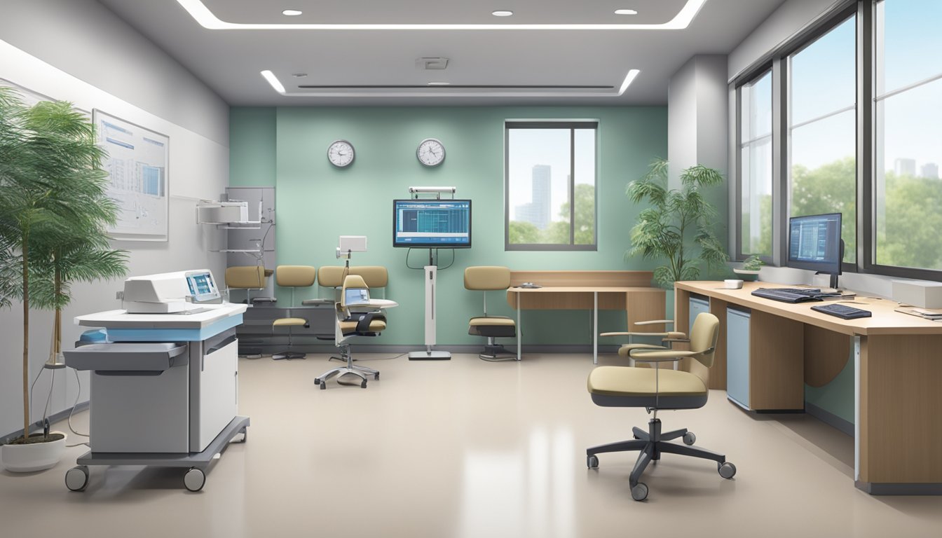 A modern, well-equipped cardiology clinic at the Asian Heart & Vascular Centre, with advanced technology and a calming atmosphere