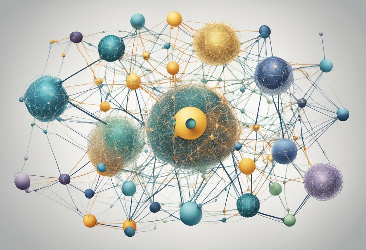 A complex network of interconnected nodes and pathways, symbolizing the intricate nature of intelligence testing and measurement