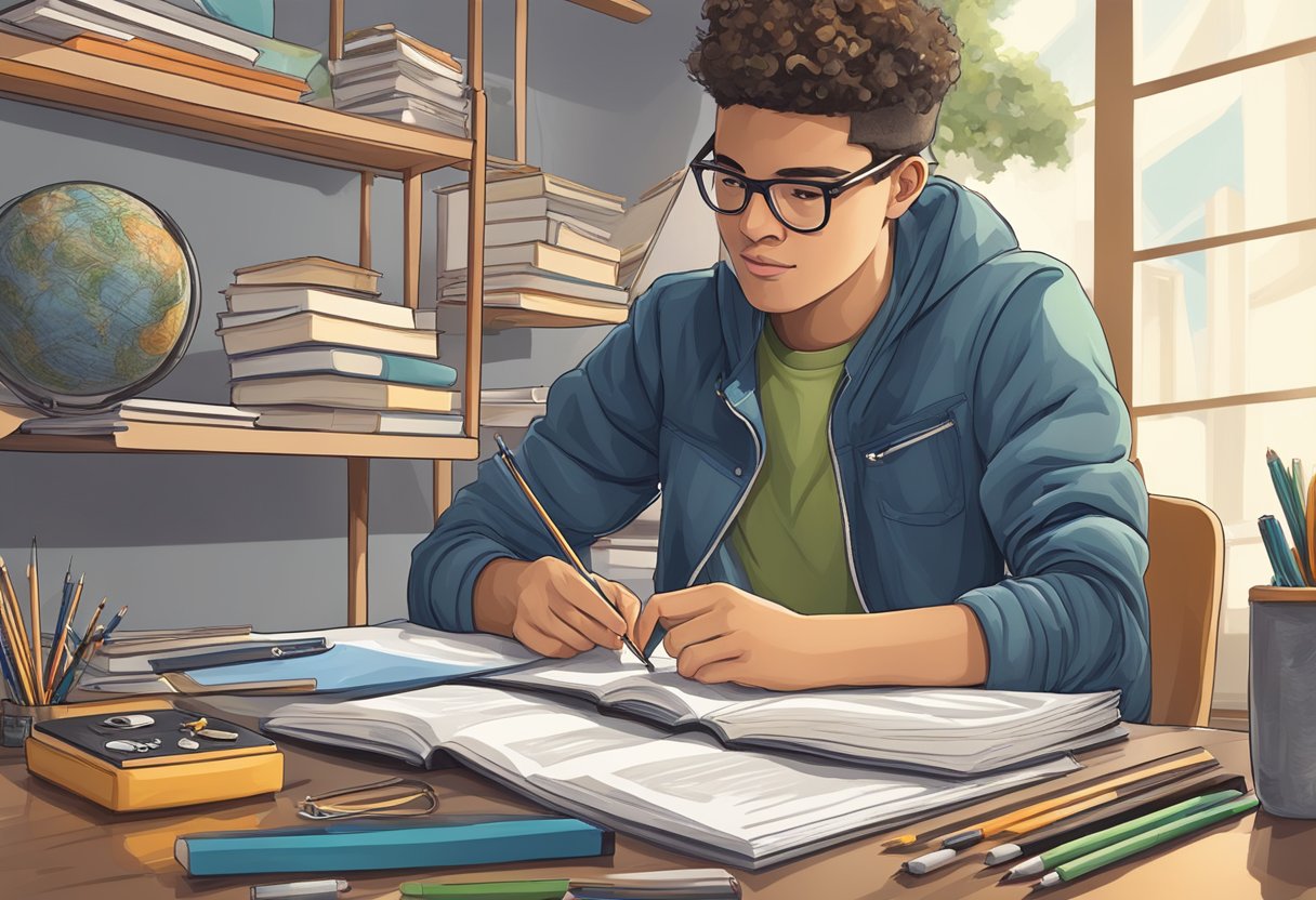 A high school student exploring art, music, sports, and other hobbies alongside academics, unlocking their potential for college