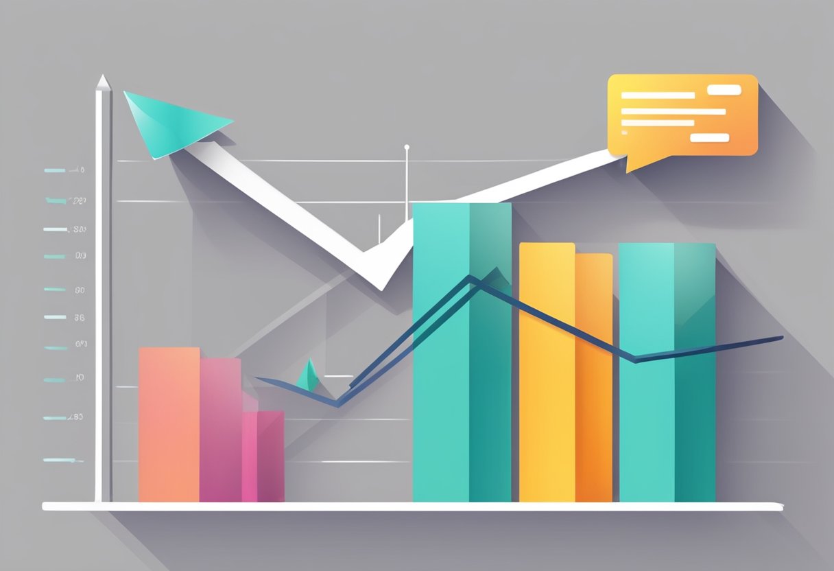 A graph showing an upward trend with the words "Measuring Success and ROI" and "buy targeted email leads" displayed prominently