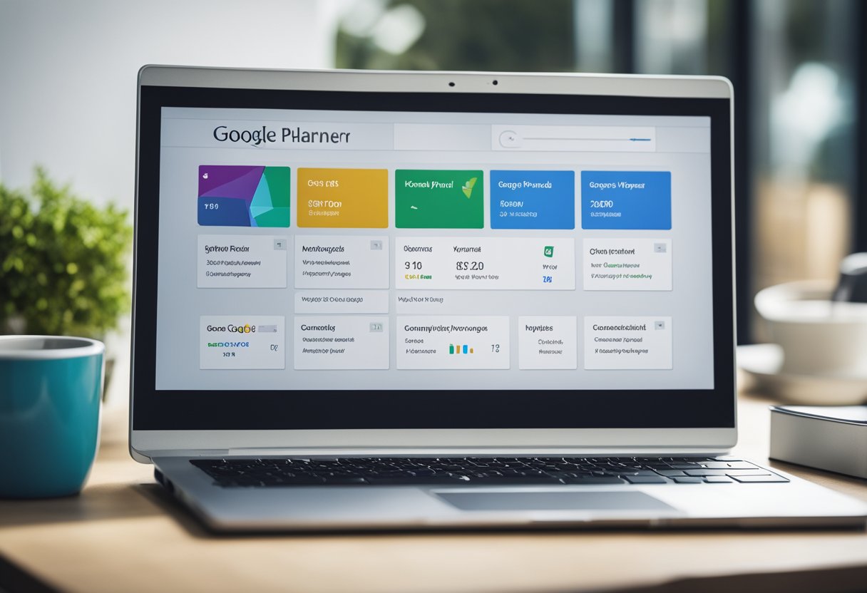 A computer screen displaying Google Keyword Planner with 10 SEO tools for analyzing competitor keywords