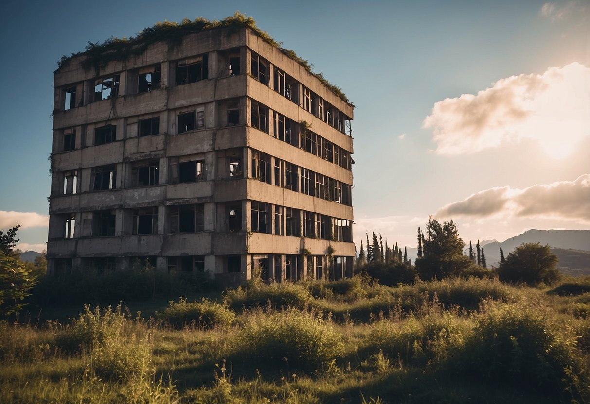 An abandoned building, towering at 597 meters, stands as the tallest in the world