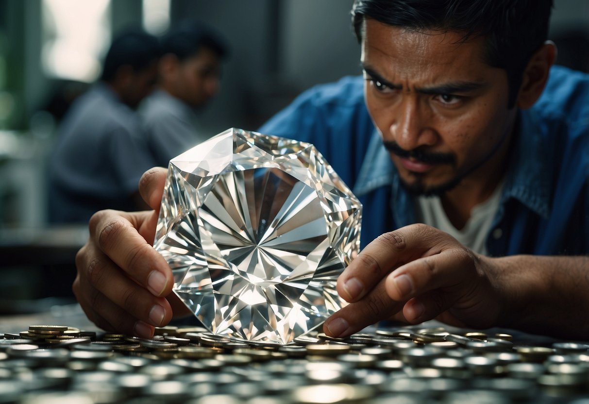 A laborer discovers a 1.5 billion rupiah diamond while struggling with debt