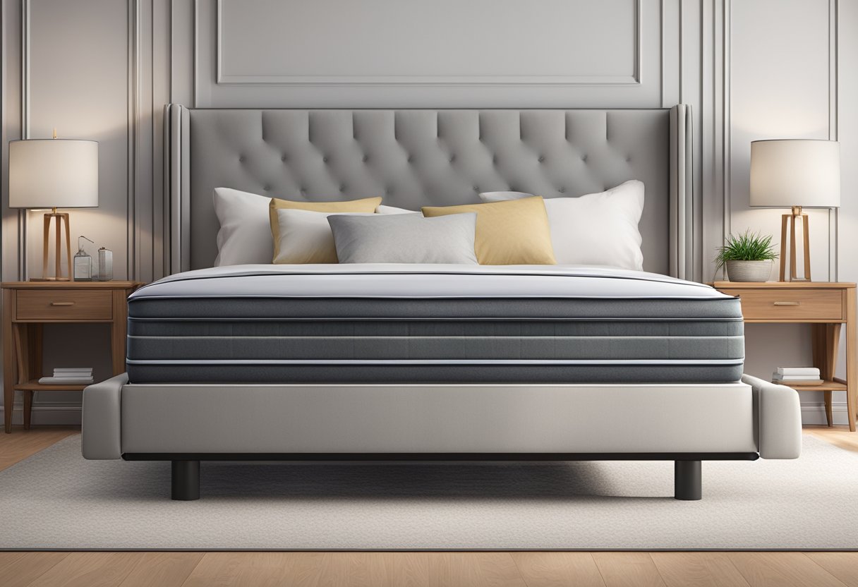 A clutter-free bedroom with sealed mattress and box spring encasements, and bed bug interceptors under each leg of the bed. Vacuumed carpets and baseboards