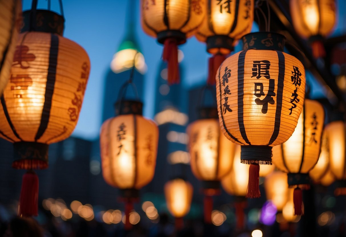 Vibrant lanterns illuminate Philadelphia's skyline, symbolizing the rich history and cultural significance of the Chinese Lantern Festival