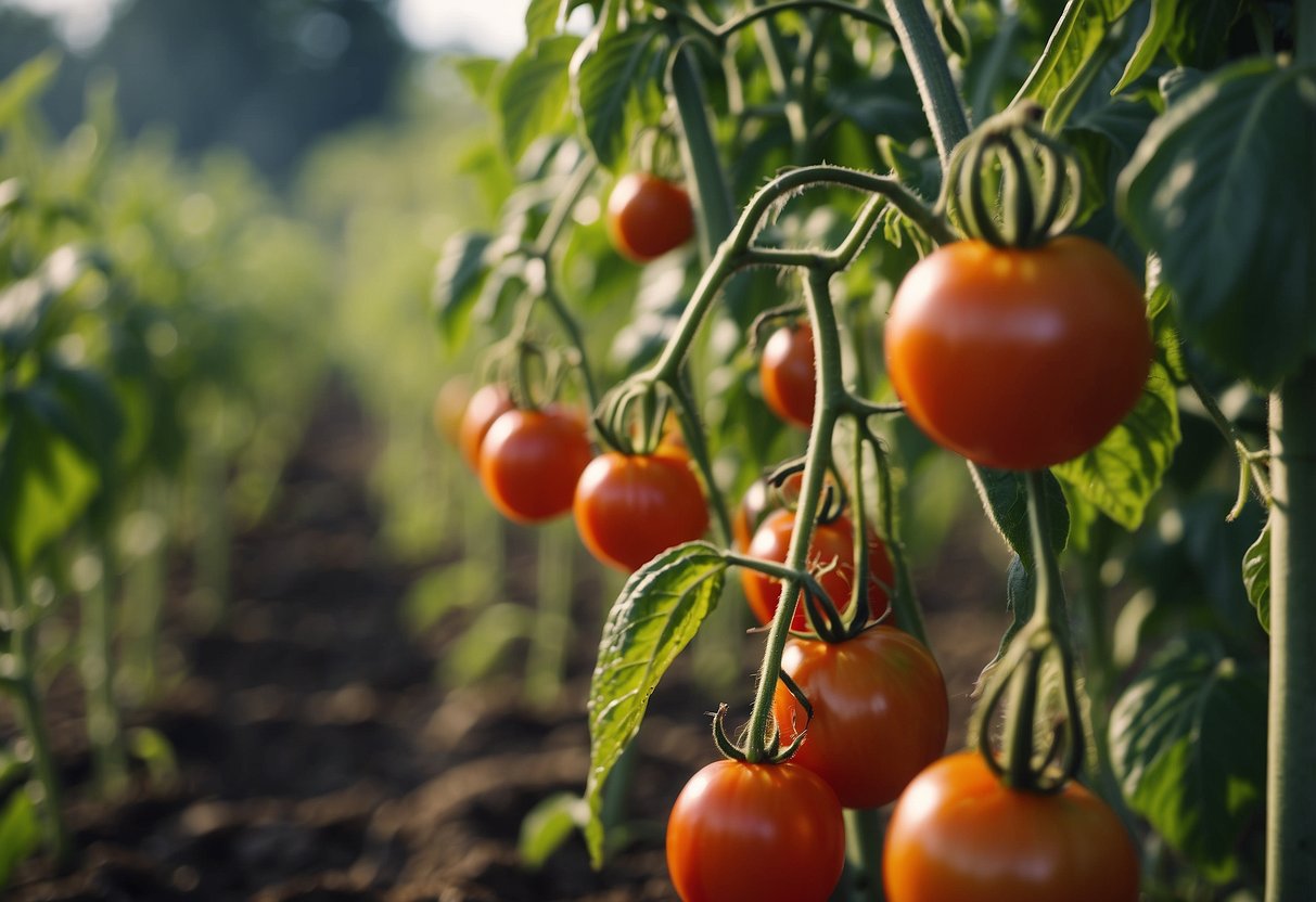 Creating optimal growth conditions for organic tomato cultivation in the garden