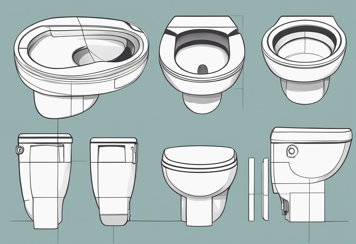 Beginners Guide to One Piece Toilets-A step-by-step guide showing the assembly of a one-piece toilet with clear illustrations and labels for easy installation