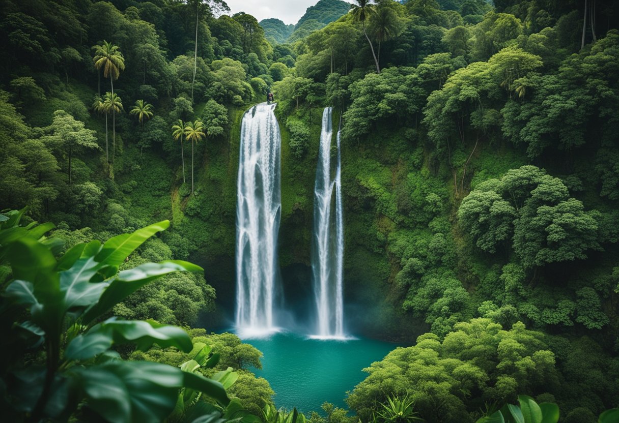 Lush Brazilian landscapes, waterfalls, and vibrant flora. Rich cultural heritage and historic architecture. A diverse and colorful tapestry of natural wonders