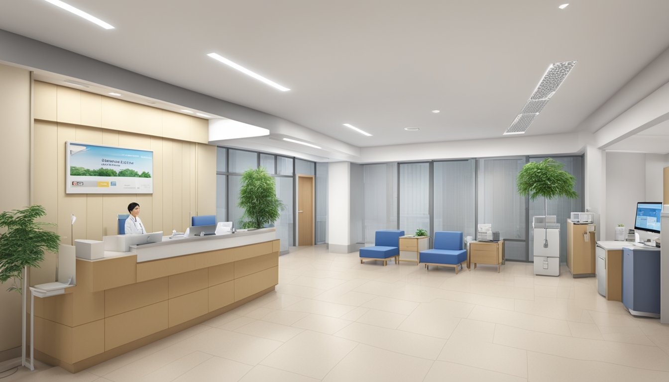 A modern clinic with state-of-the-art equipment and a calming atmosphere. The signage prominently displays "Clinic 3A – Tan Tock Seng Hospital" and "SG Cardiologist"