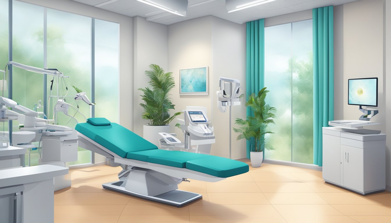 A modern, spacious clinic with state-of-the-art equipment and a calming atmosphere