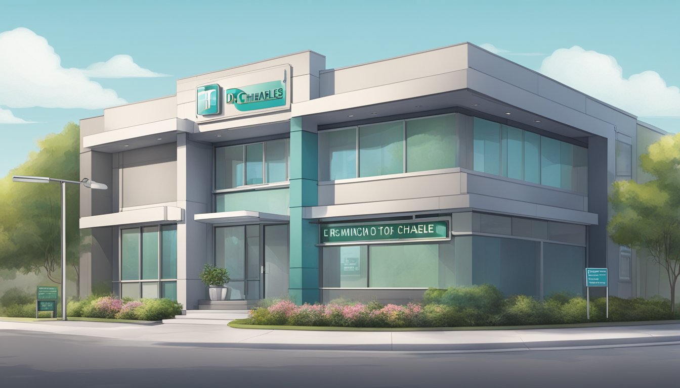 Dr. Charles Toh's clinic exterior, with clear signage and operating hours displayed. Contact information visible