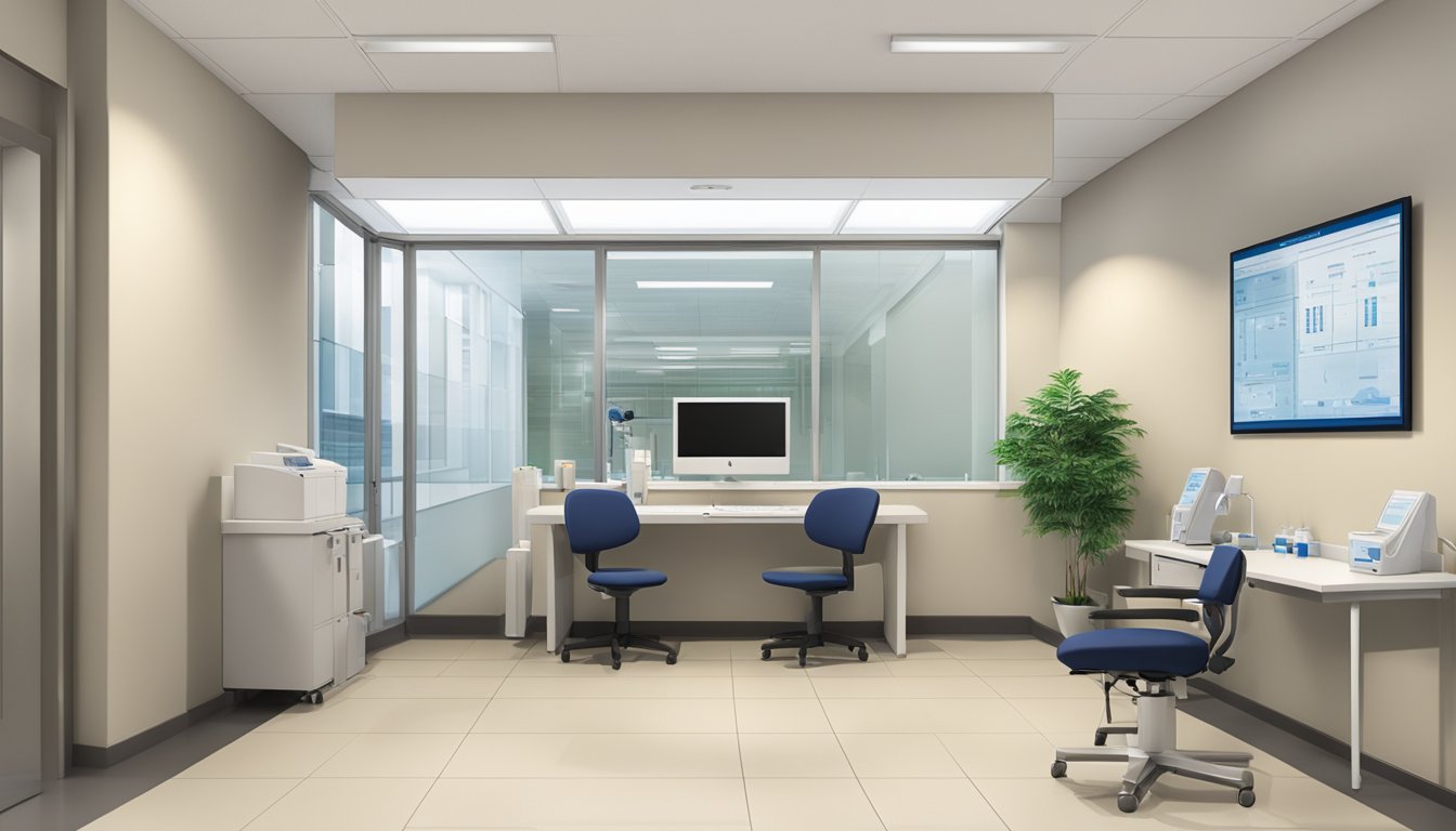 A modern, clean and professional medical office with the Asian Heart & Vascular Centre (AHVC) logo prominently displayed