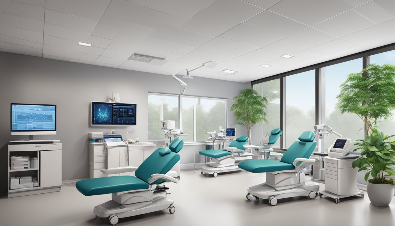A modern and inviting clinic with state-of-the-art equipment and a team of expert cardiologists ready to provide top-notch care