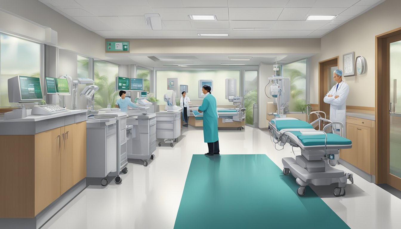 A bustling medical center with modern equipment and a calming atmosphere, AHVC offers top-notch cardiac care by renowned cardiologist Dr. Edgar Tay