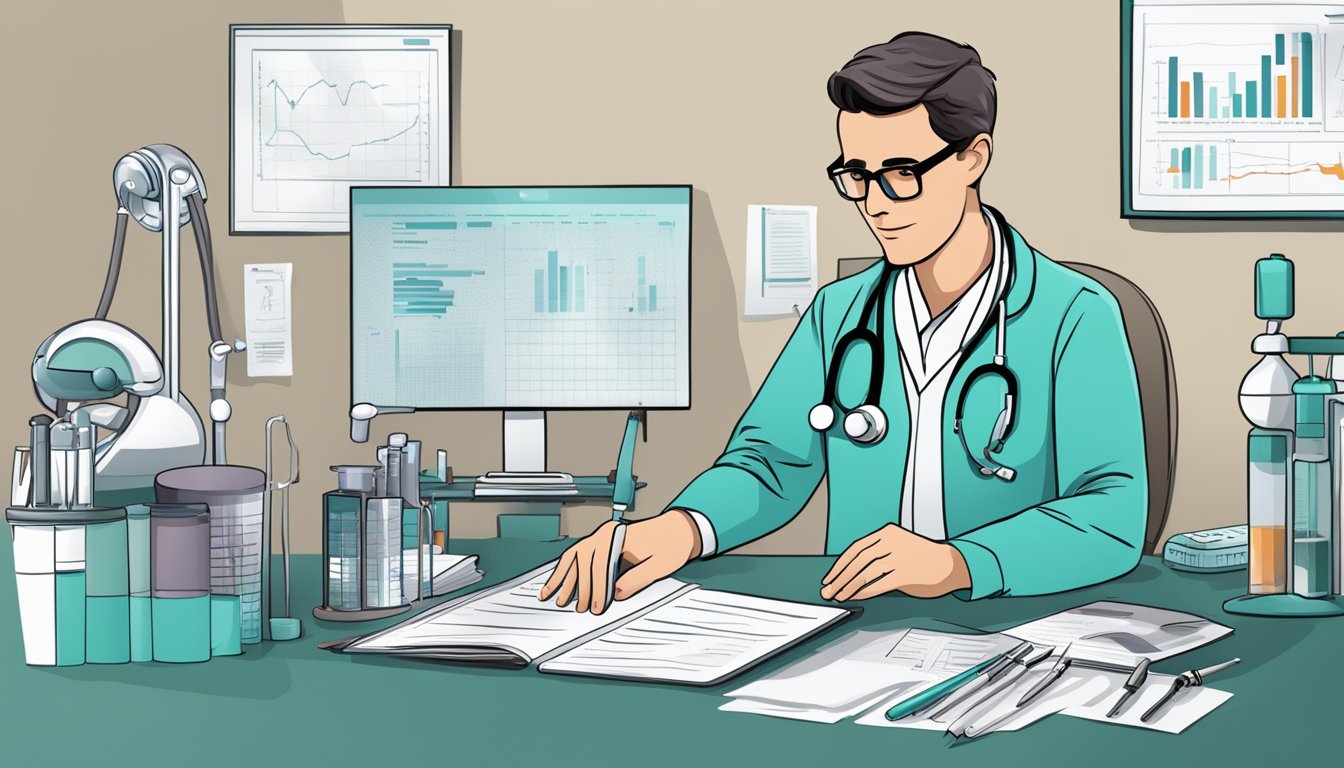 A doctor at AHVC answers FAQs, surrounded by medical equipment and charts