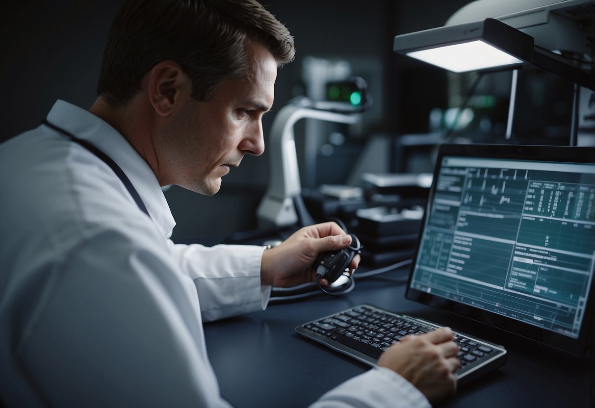 A technician conducts VABF and VA checks, followed by a verification of operation