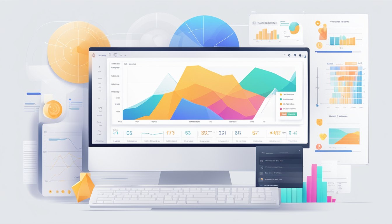 A computer screen displaying KWFinder with 12 hidden gems highlighted.</p><p>Graphs and data visualizations show keyword rankings