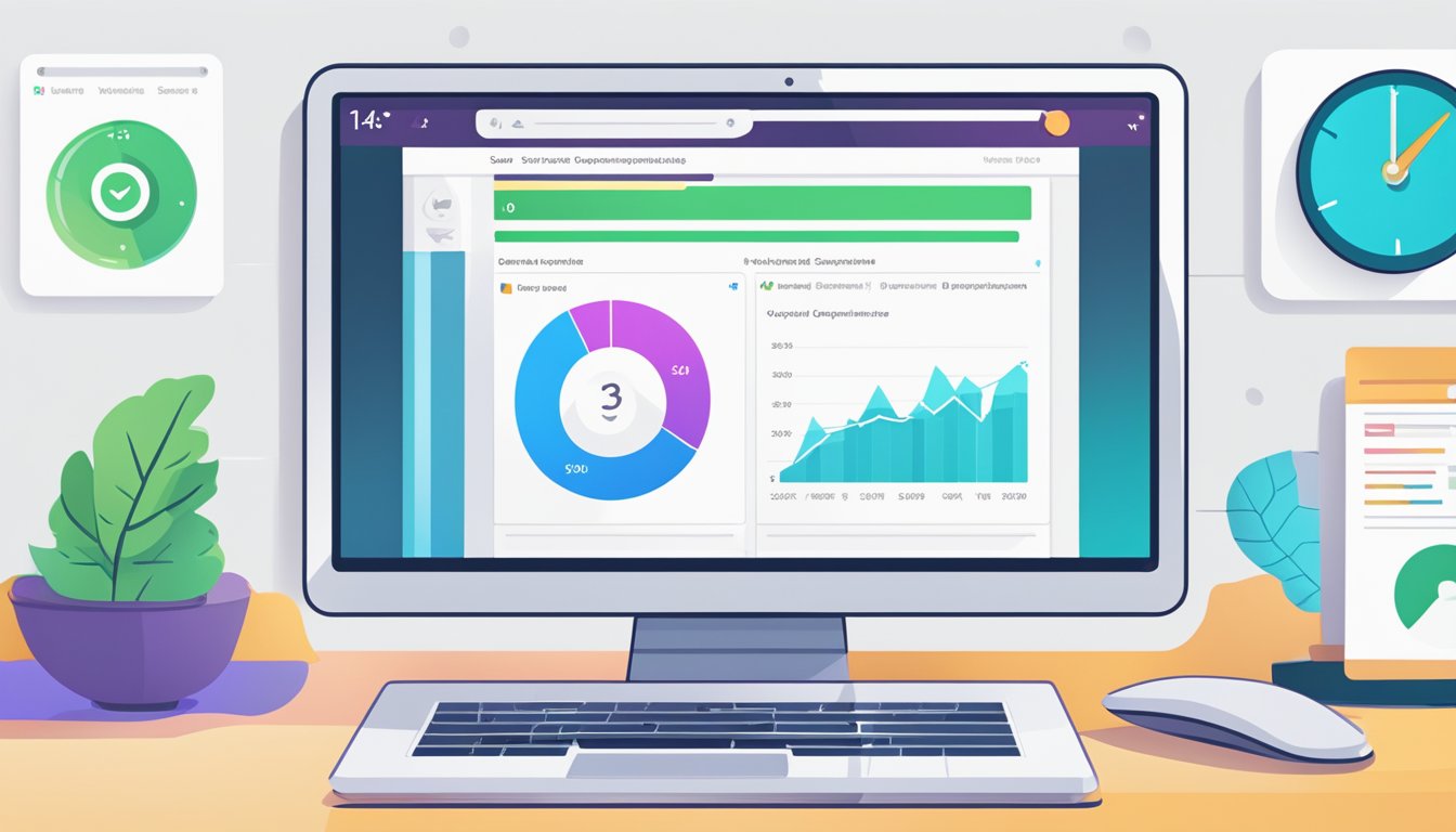 A computer screen showing the Yoast SEO interface with a website's performance metrics and optimization suggestions