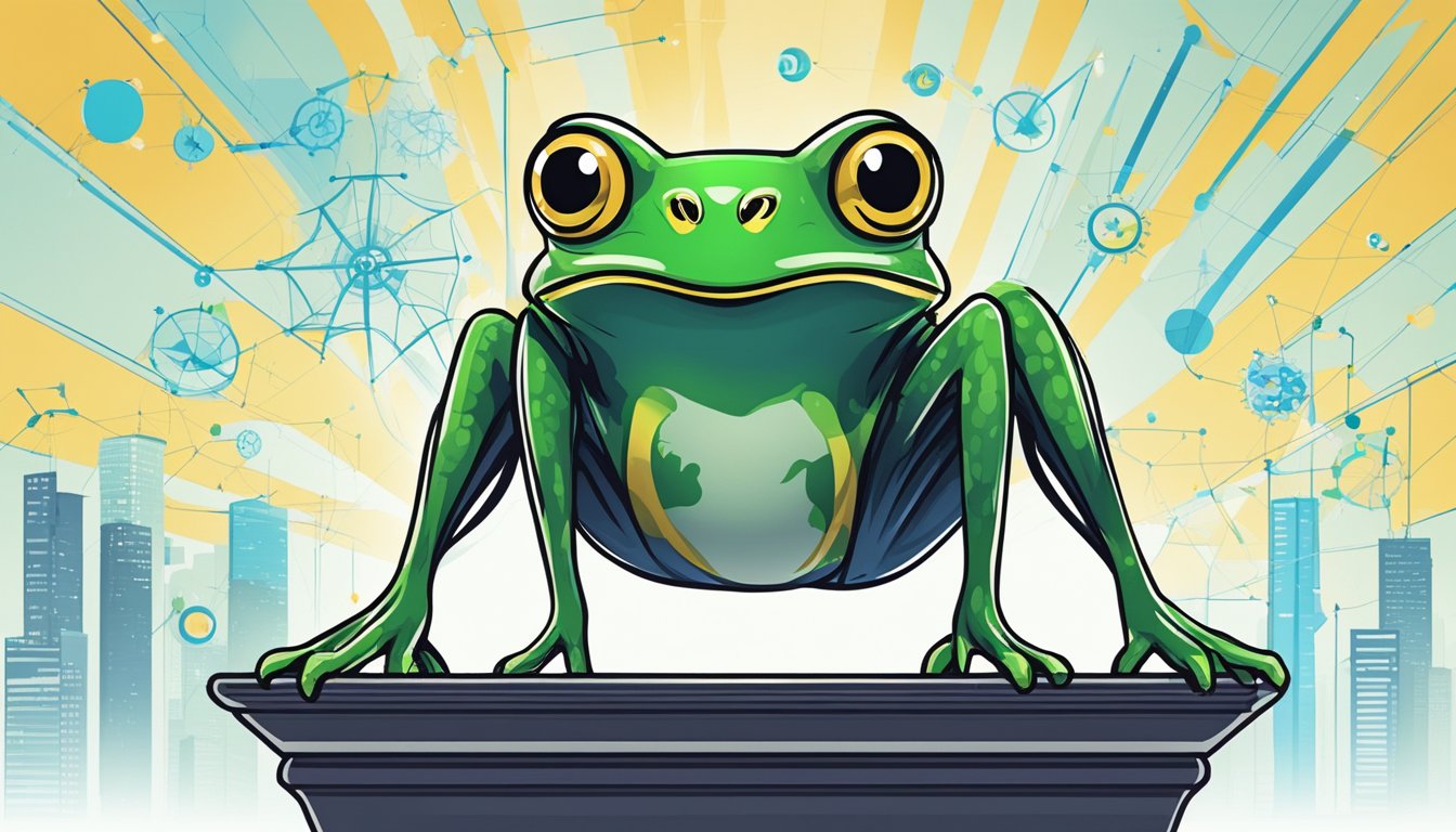 The Screaming Frog SEO Spider stands on a pedestal, surrounded by glowing charts and graphs, symbolizing its value and pricing review