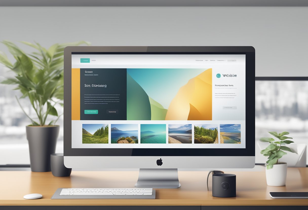 A computer screen displaying a sleek and modern website design with a focus on photography. The layout is clean and professional, showcasing stunning images and easy navigation