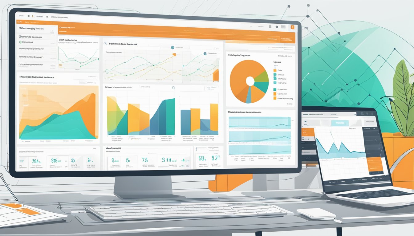 A computer screen displays the SEMrush Site Audit interface, highlighting advanced features.</p><p>Graphs and data visualizations are shown, indicating in-depth analysis