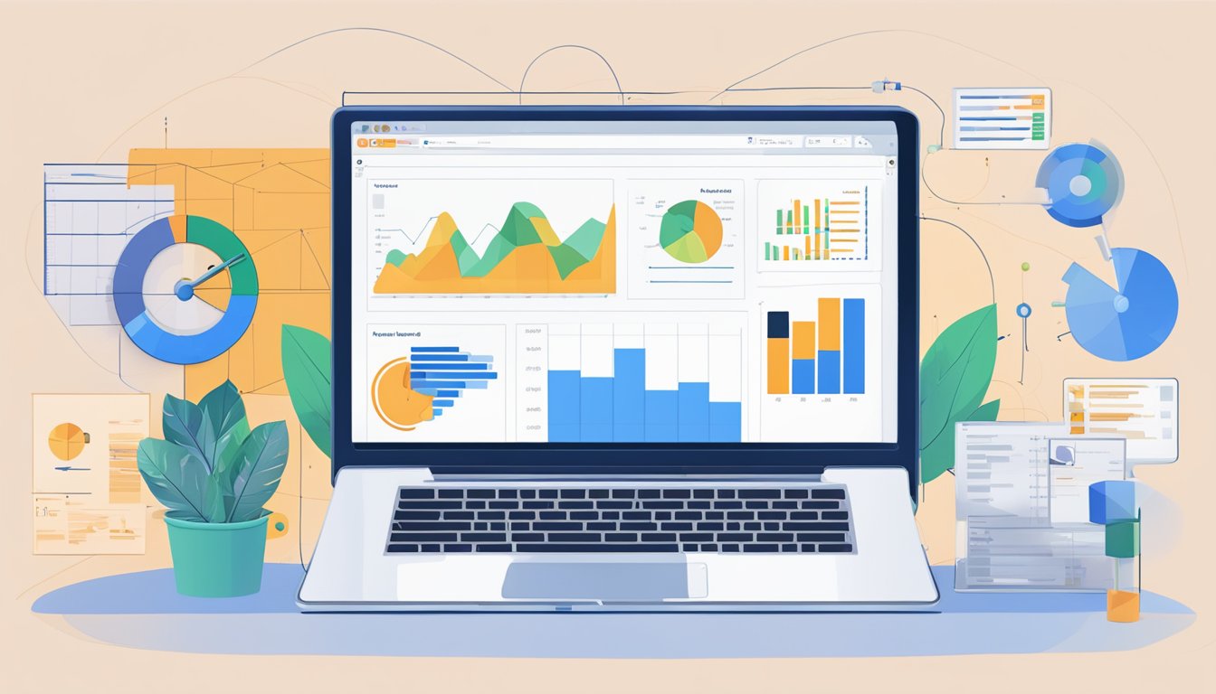 A computer screen displaying Ahrefs Site Audit report with competitor analysis charts and graphs