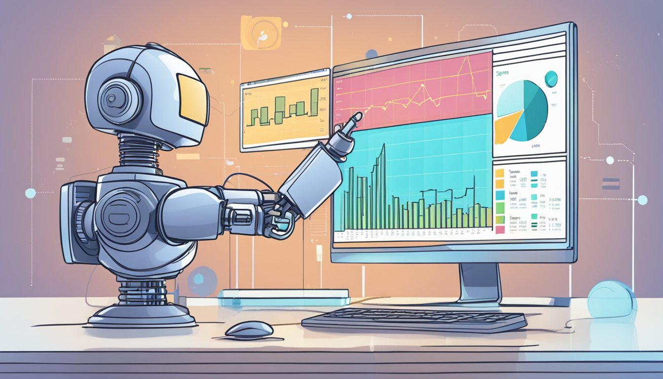 A computer screen displaying data charts and graphs from a SERP Robot review