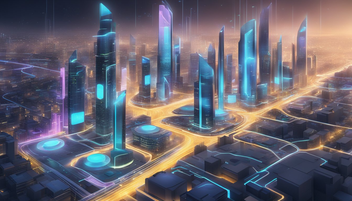 A futuristic cityscape with holographic displays showcasing Linkody's updates and developments.</p><p>A sleek and modern interface with data streams and analytics visualizations