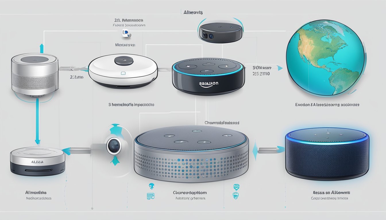 The evolution of Alexa from its inception to its current state, showcasing its various features and advancements over time