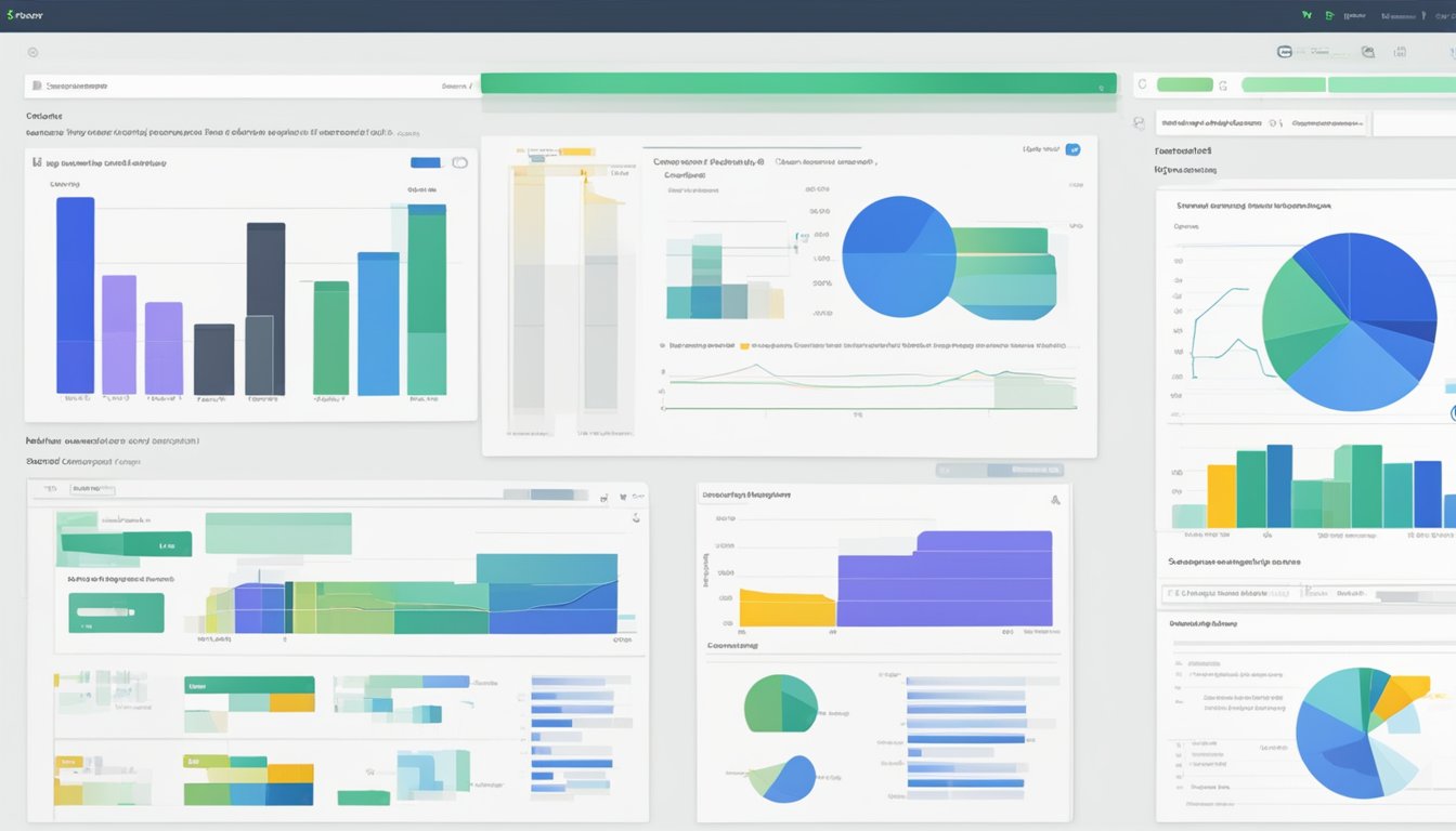 A computer screen displaying SEOmonitor's review on Comparing Alternatives, with charts and data visualizations