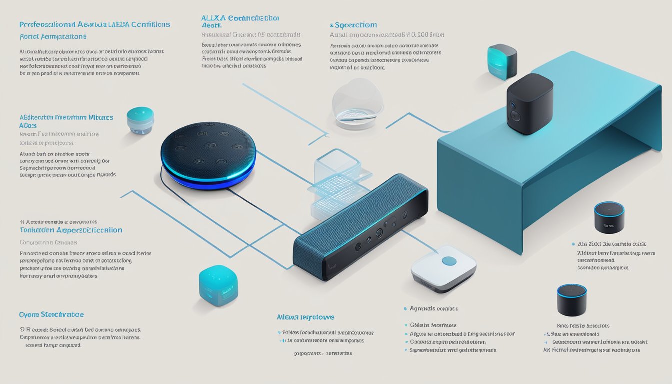 A table with various Alexa devices and a list of specifications