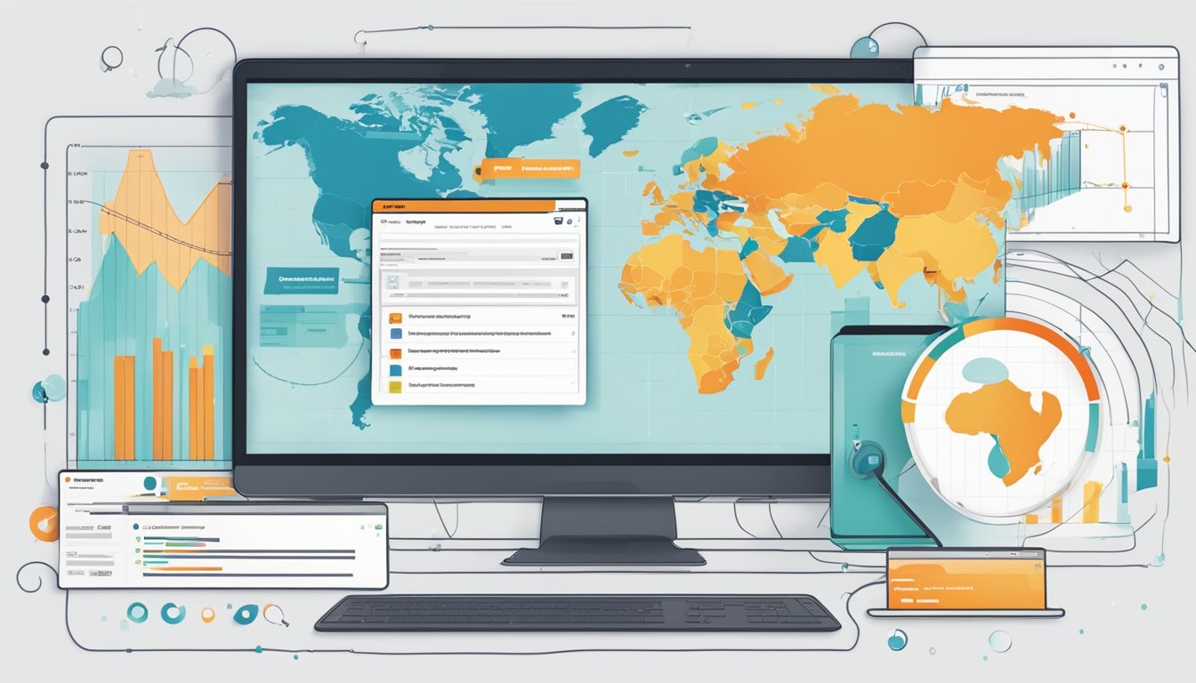 A computer screen displaying SEMrush My Reports with various integration options and extensibility features highlighted