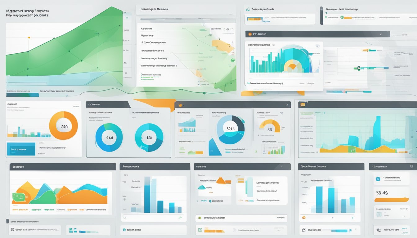 A computer screen displaying SEMrush My Reports with various advanced features and tools highlighted