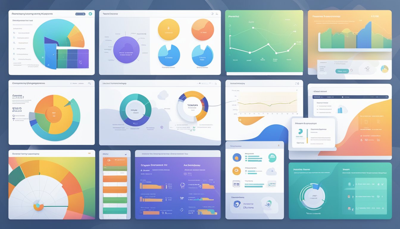 A computer screen displaying the Agency Analytics platform with various client management features and data visualizations