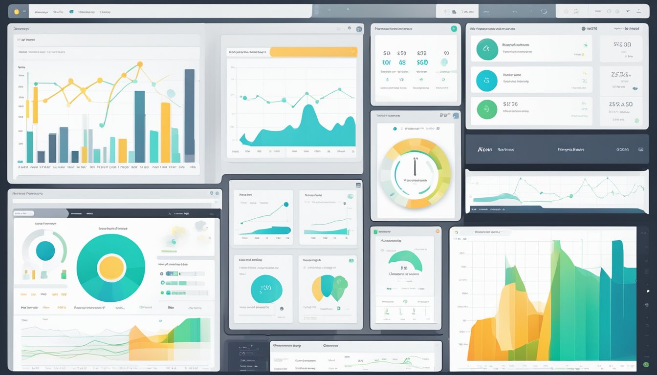 GeoRanker's interface displayed on a computer screen, with charts and data visualizations.</p><p>User interacts with the platform, clicking on various features and analyzing the results