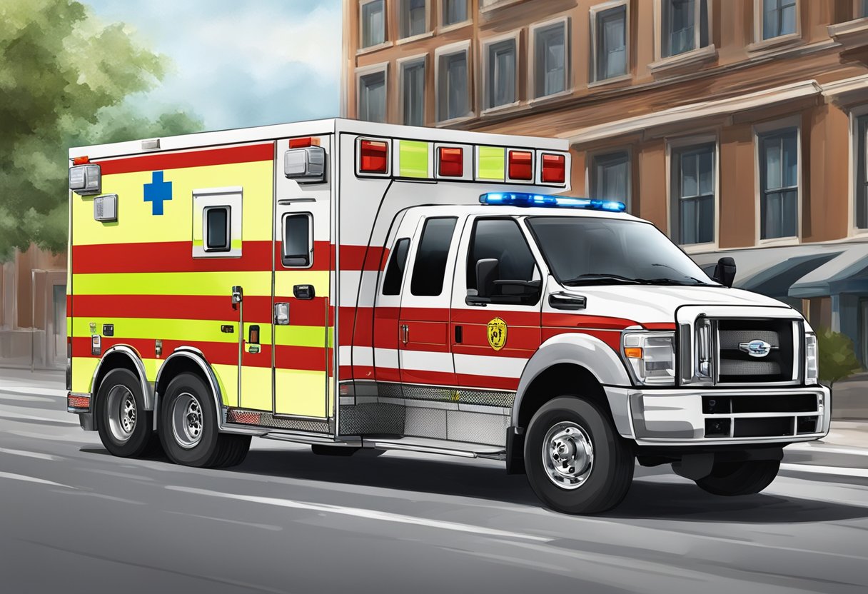 An advanced ambulance type A responding to specific emergencies