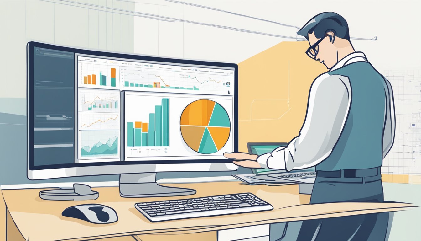 A computer screen displays SEOquake tool with graphs and data.</p><p>A person is analyzing and solving optimization issues