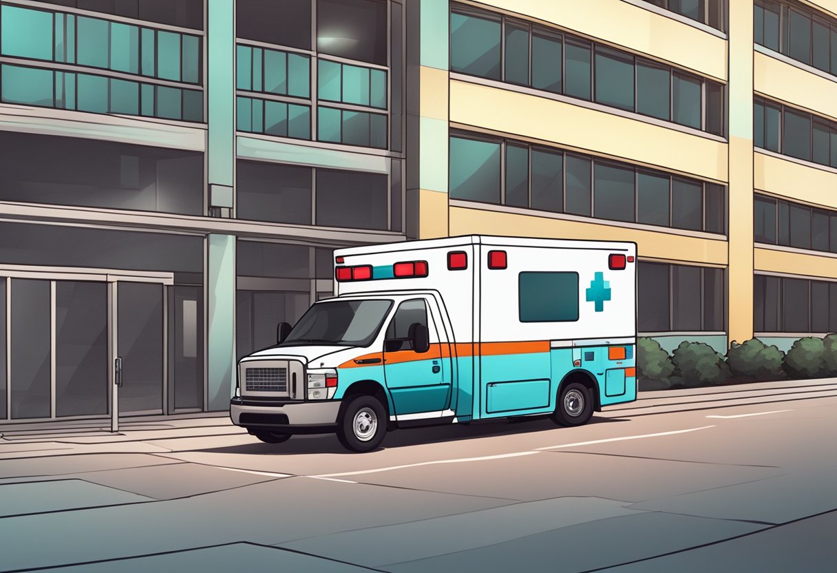 Ambulância Tipo B: Características e Aplicações Emergenciais 7 An ambulance type B parked outside a hospital with flashing lights and medical equipment visible through the windows