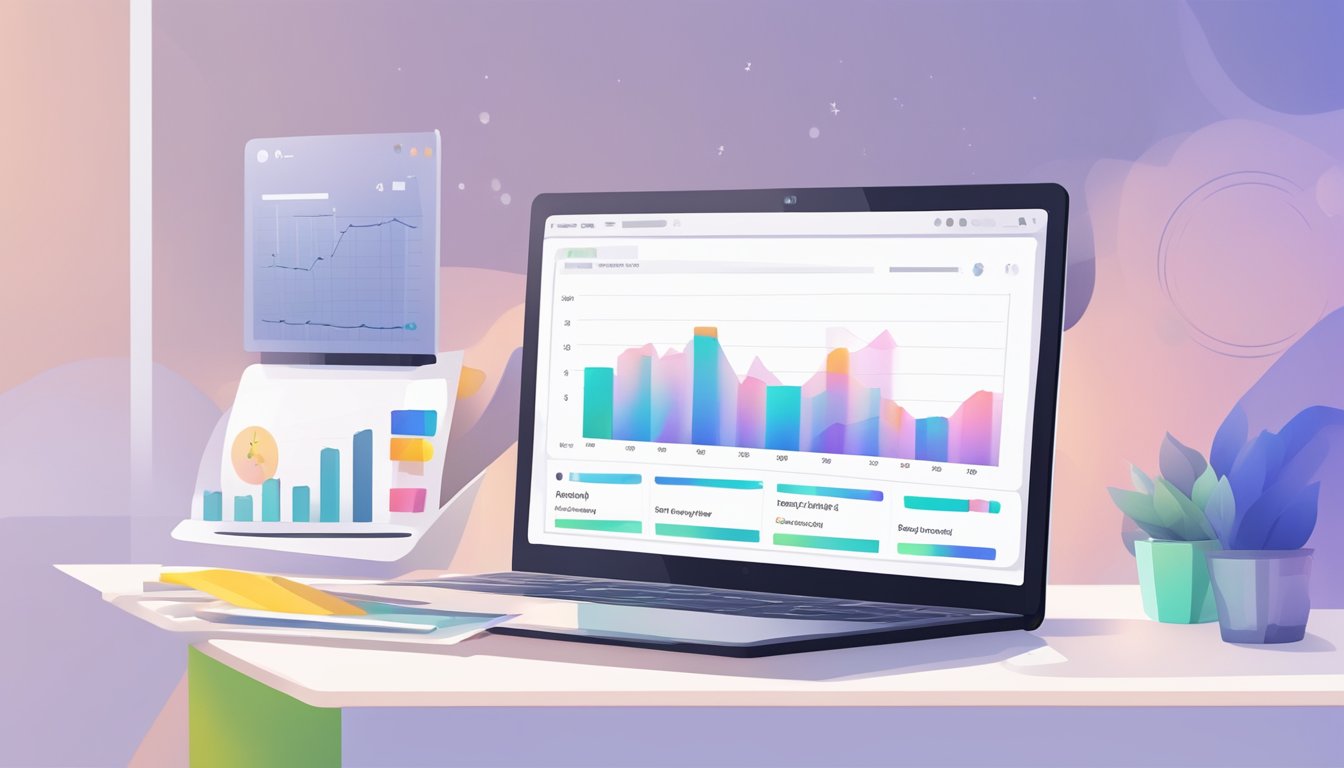 Keywords Everywhere review: Charts and graphs display data trends.</p><p>A computer screen shows keyword analysis