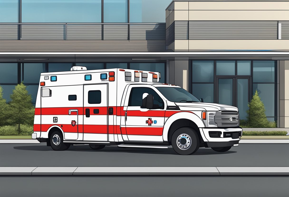 Ambulância Tipo D: Características e Vantagens para Transporte de Pacientes 8 A modern ambulance type D parked outside a private ambulance service facility