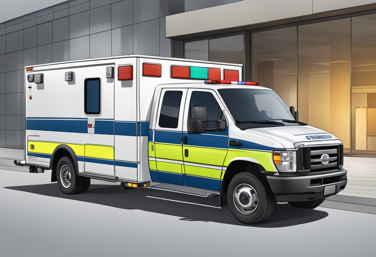 An ambulance type F with security and operating protocols in place
