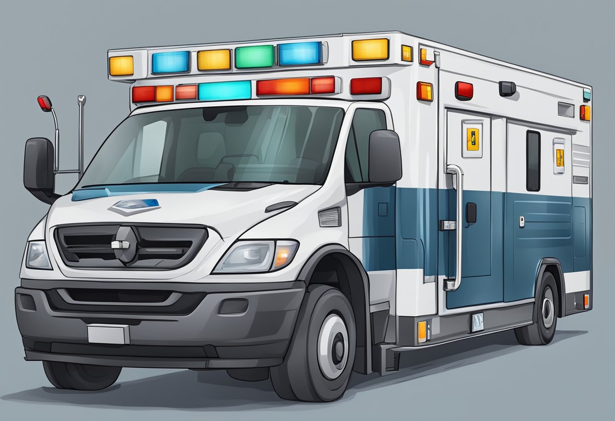 An ambulance equipped with mobile ICU gear